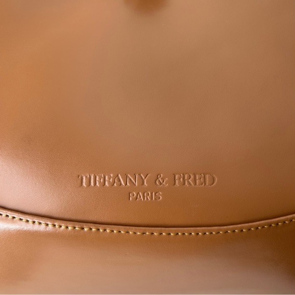 Tiffany and Fred Paris Leather Handbag Purse Brown Tan - Picture 4 of 16